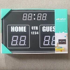 Pillowfort Black and White Scoreboard Wall Clock